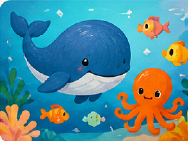 Approved Ocean Wonders album artwork with a whale, octopus, and fish