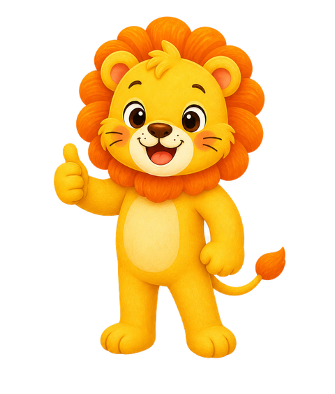 Stillumi's lion giving a thumbs-up